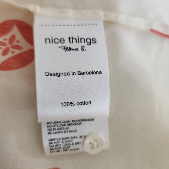 Nice Things Paloma S. Size 8 Long Sleeve Button Front Collared Women's Top Shirt - Picture 7 of 8